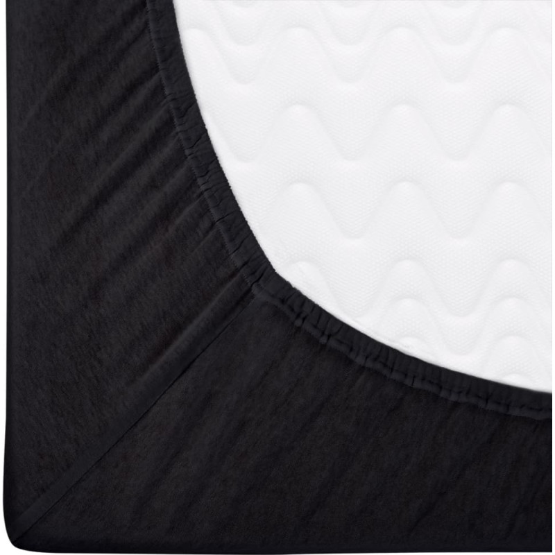 Džersijai pieguļošs palags 90x200 027 melns