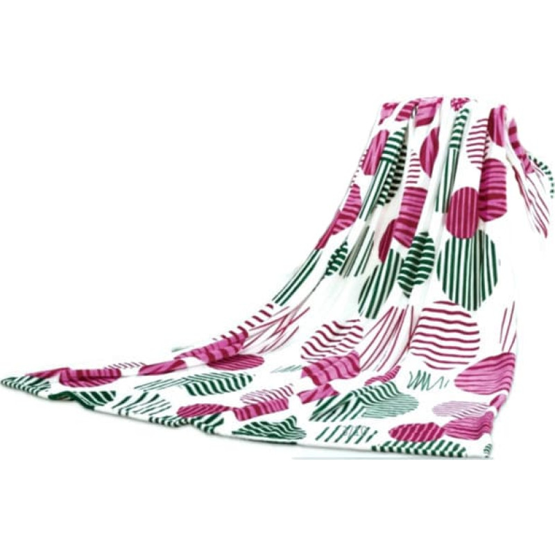 Mikrošķiedras sega 200x220 Baxi 019 Bed and You balta rozā zaļa