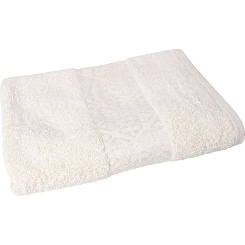 Dvieļu augusts 70x140 krēmfrotē 500 g/m2 dekoratīvā apmale