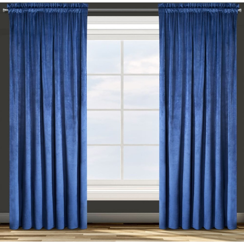 Gatavs aizkars uz lentes 135x300 ganata velūrs Rosa