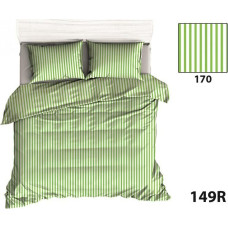 Kokvilnas spilvendrāna 50x60 R149 akvamarīna baltas svītras