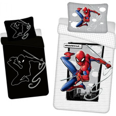 Gultas veļa spīd tumsā 140x200 Spiderman Spiderman 8438 kokvilnas spilvendrāna 70x90