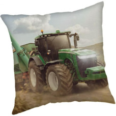 Bērnu spilvendrāna 40x40 3D Traktor zaļa 9619 jauniešu dekoratīvā traktora zaļa