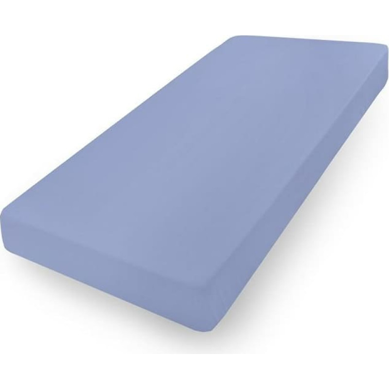 Džersijai pieguļošs palags 90/100x190/200 ar likras zilu ar gumiju augstajam matracim 30 cm Džersija 2