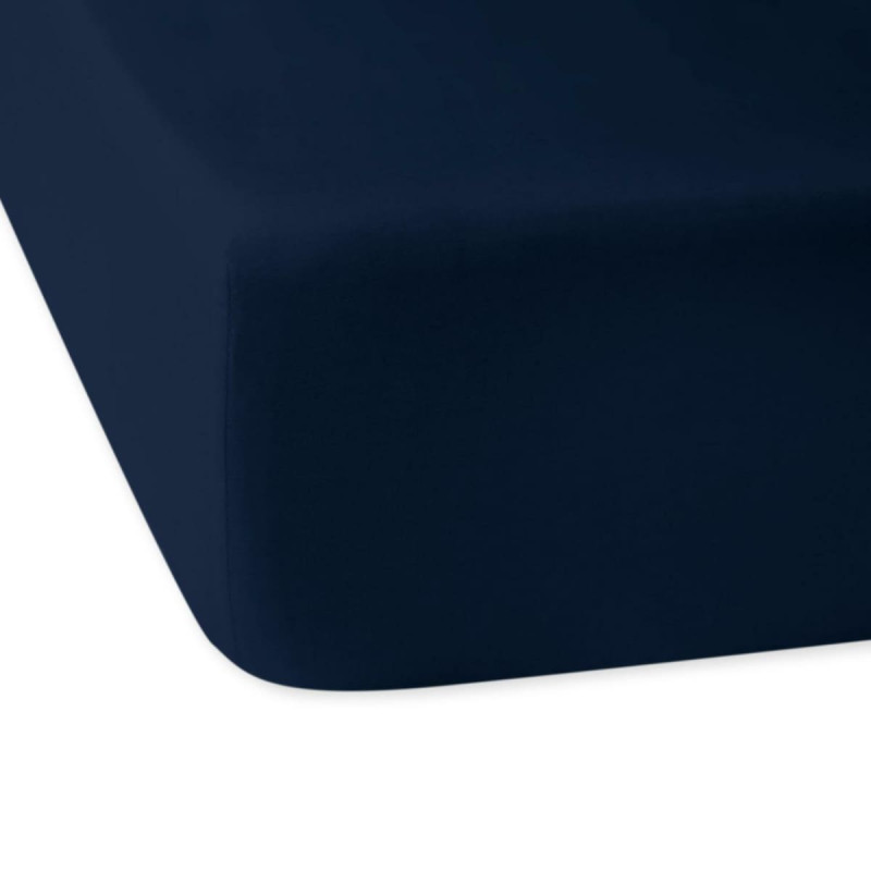 Satīna pieguļošs palags 140x200 tumši zils 026 vienkrāsains