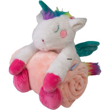 Bērnu sega 85x100 Carol 02 Unicorn pulveris rozā talismans, mīksta rotaļlieta