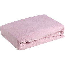 Frotē palags ar elastīgo joslu 180x200 pūderrozā 170 g/m2 20 cm matracim