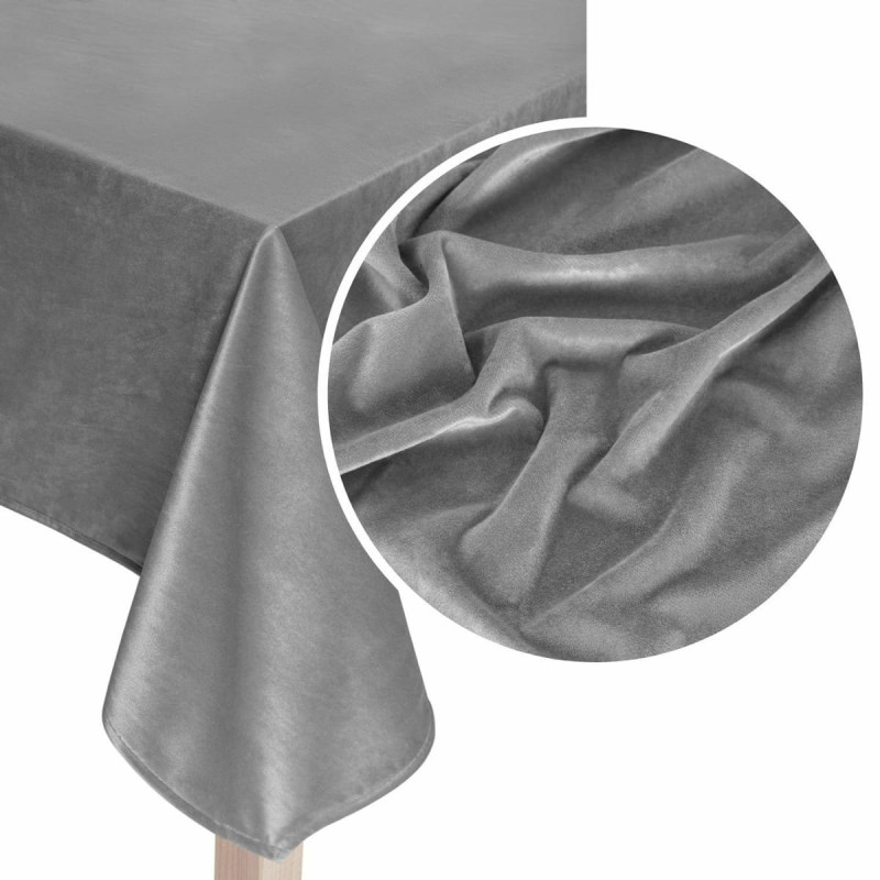 Galdauts 140x180 Mīksts pelēks velūrs