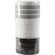 Dvieļu komplekts 2 gab. 2x50x90 balts melns 500 g/m2 frotē auduma dāvanu komplekts 23