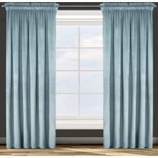 Gatavs aizkars uz lentes 135x300 jūras velūrs Rosa