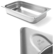 Hendi Kitchen Line GN 1/1 tērauda konteiners, augstums 100 mm - 806135