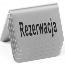 Hendi Informācijas plāksnīte REZERVĒŠANA hroma tērauda komplekts 4 gab. - 663714