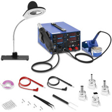 Stamos Soldering Profesionāla lodēšanas stacija ar 3-in-1 USB S-LS-22 palielināmo lampu