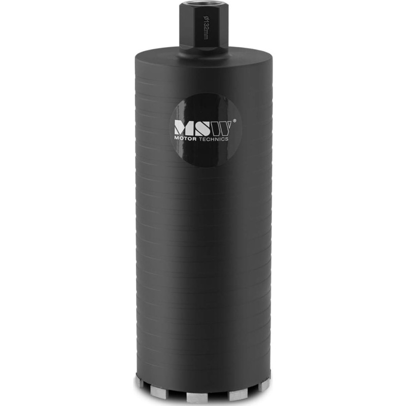 MSW Sausās urbšanas dimanta serdes uzgaļa diametrs. 132 x 380 mm 95 HRB 1-1/4'' UNC