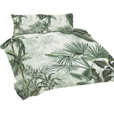 Kokvilnas gultasveļa 160x200 Zaļās palmu lapas Universāls