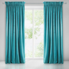 Aizkars gatavs uz lentes 140x270 Sarah tirkīza velūrs