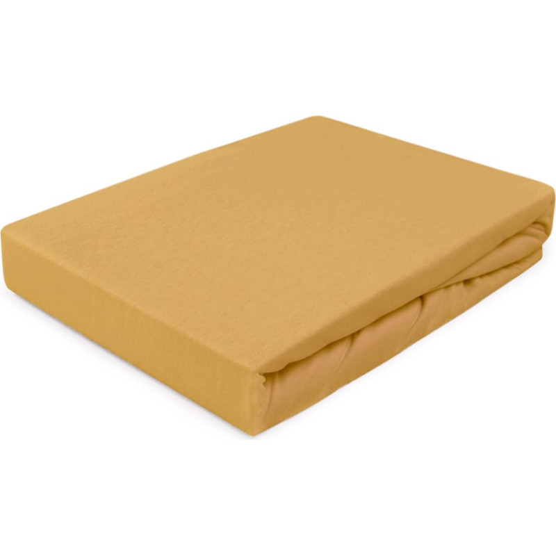 Džersijai pieguļošs palags 220x200 042 sinepes