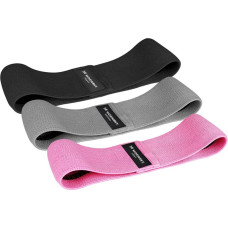 Wozinsky Materiāla izturības lentes gumijas vingrošanas mini lente joga fitnesa crossfit KOMPLEKTS 3 gab