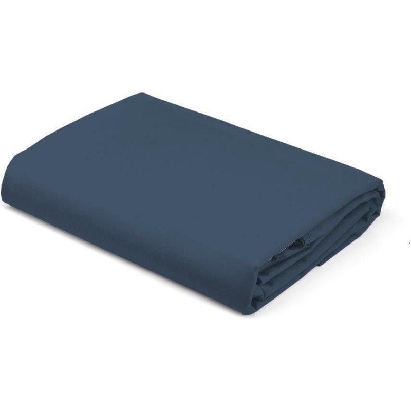 Satīna palags 140x200 džinsa tumši zils ar gumiju, vienkrāsains Pure