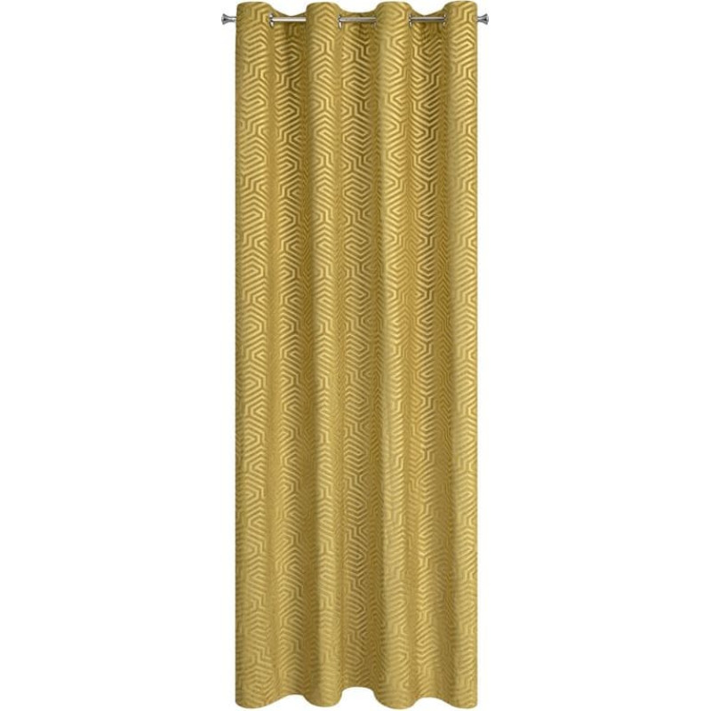 Aizkars 140x250 Inga medus gatavs ar samta cilpām ar žakarda ģeometrisku rakstu Pierre Cardin