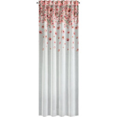 Aizkars 140x270 Oliwia balti rozā ziedi gatavi uz E11 lentes