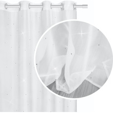 Aizkars 140x250 kristālbalts gatavs ar S23 starplikām