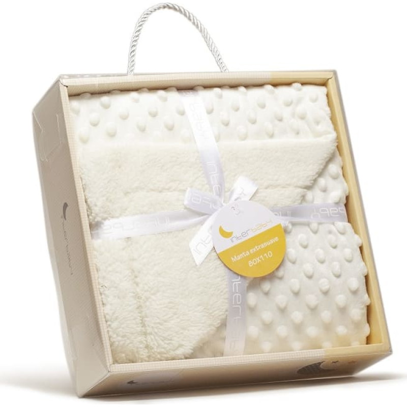 Interbaby Bērnu sega 80x110, tum&scaron;i zila mikro&scaron;ķiedra ar reljefu burbuļiem