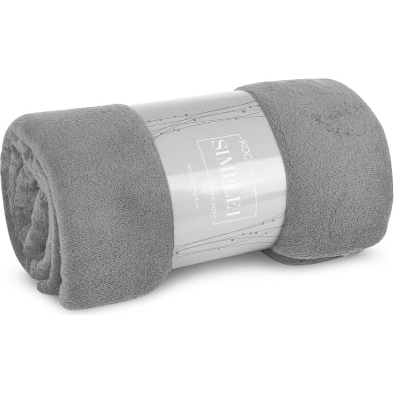 Mikrošķiedras sega 150x200 Vienkāršs sudrabs