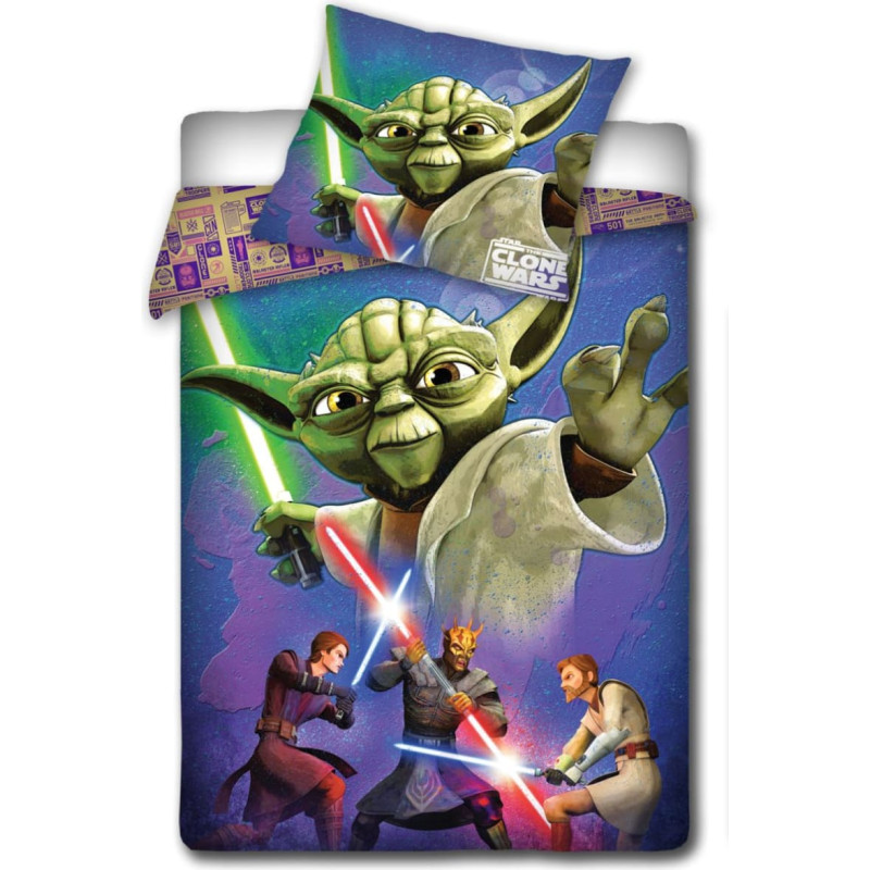 Zvaigžņu karu gultas veļa 160x200 Yoda the Green Jedi Master 5873