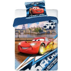 Kokvilnas gultas veļa 160x200 Cars McQueen blue 1173