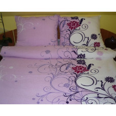 Mizas pakaiši 140x200 raksts 93E Ziedi Balts+Gaiši Rozā+Violets+Aveņu jauns