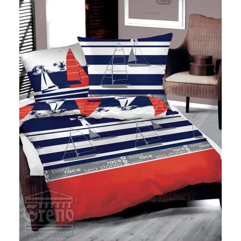 Satīna gultas veļa 140x200 Gold Line Captain Red