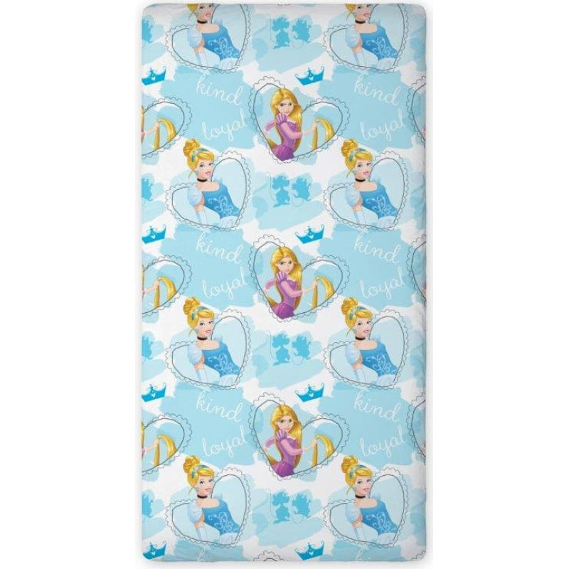 Pieguļoša kokvilnas palags 90x200 Princeses 6122