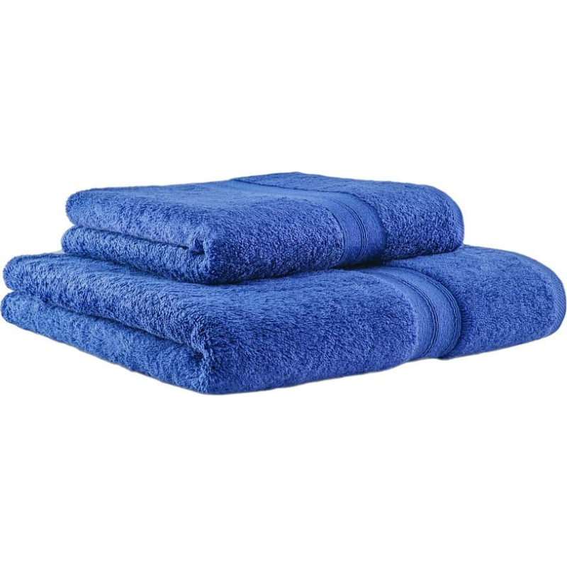 Nefretete Augstākais ēģiptie&scaron;u kokvilnas dvielis 50x90 tum&scaron;i zils D524 800g