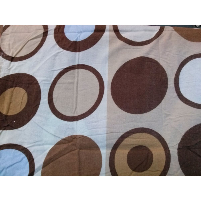 Flaneļa gultas veļa izmērs 160x200 Circles bēši brūns krēms Zema cena!!