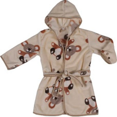 Apdrukāts velūra peldmētelis 92-104 cm bēšs 607