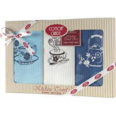 3 virtuves lupatu komplekts.La Cuisine 13010 Blue krūzes