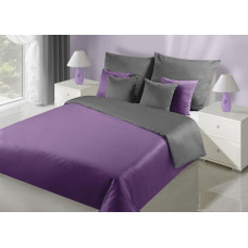 Nova violeta divpusēja tērauda satīna gultas veļa 200x220