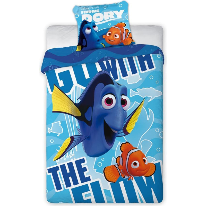 Kokvilnas gultas veļa 140x200 Rybka Dory 2741 01