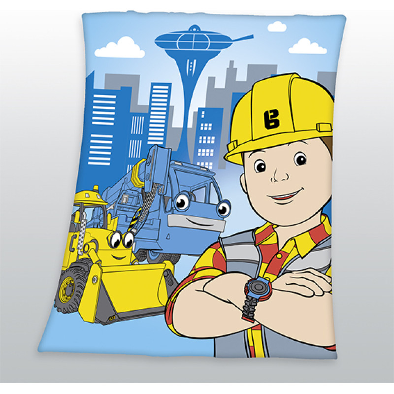 Flīsa sega 130x160 Bob the Builder 9446 Excavators bērnu pleds