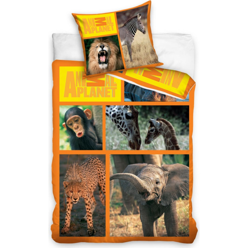 Kokvilnas pakaiši 140x200 C Animal Safari dzīvnieku maisījums AP161008-P 6531