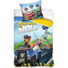 Kokvilnas pakaiši 160x200 C Paw Patrol PAW16-2018 Suņi automašīnās 8153