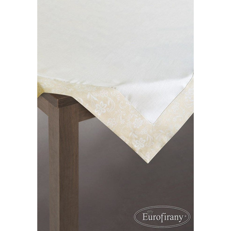 Lorna galdauts 85x85, krēmkrāsas un bēšs, ziedu sloksne