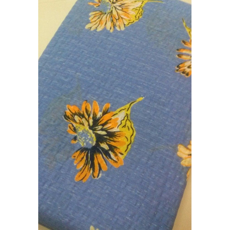 Mizas pakaiši 200x220 FB dzeltenās margrietiņas uz zila fona