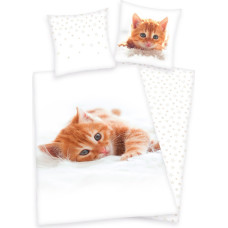 Kokvilnas gultas veļa 140x200 Sweet Cat 8711 Sleepyhead stars spilvendrāna 70x90