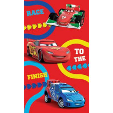 CTI Bērnu dvielis 70x120 Automašīnas Automašīnas 2186 Lightning McQueen sacīkšu trase 320 g/m2 kokvilna