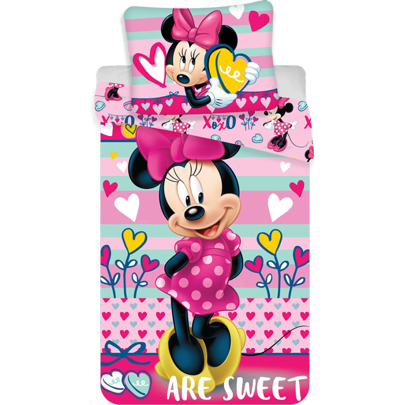 Bērnu gultas veļa 140x200 Mini Mouse 2154 Minnie Mouse spilvendrāna 70x90