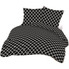 Kokvilnas palags 160x200 R133 melns balts marokas 627A