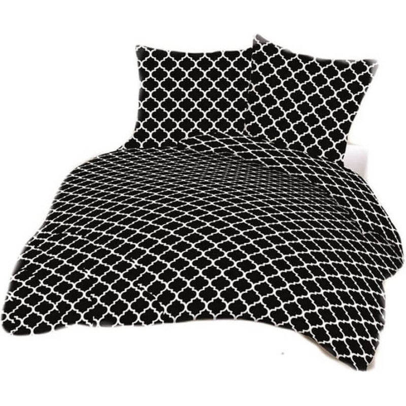 Kokvilnas palags 160x200 R133 melns balts marokas 627A