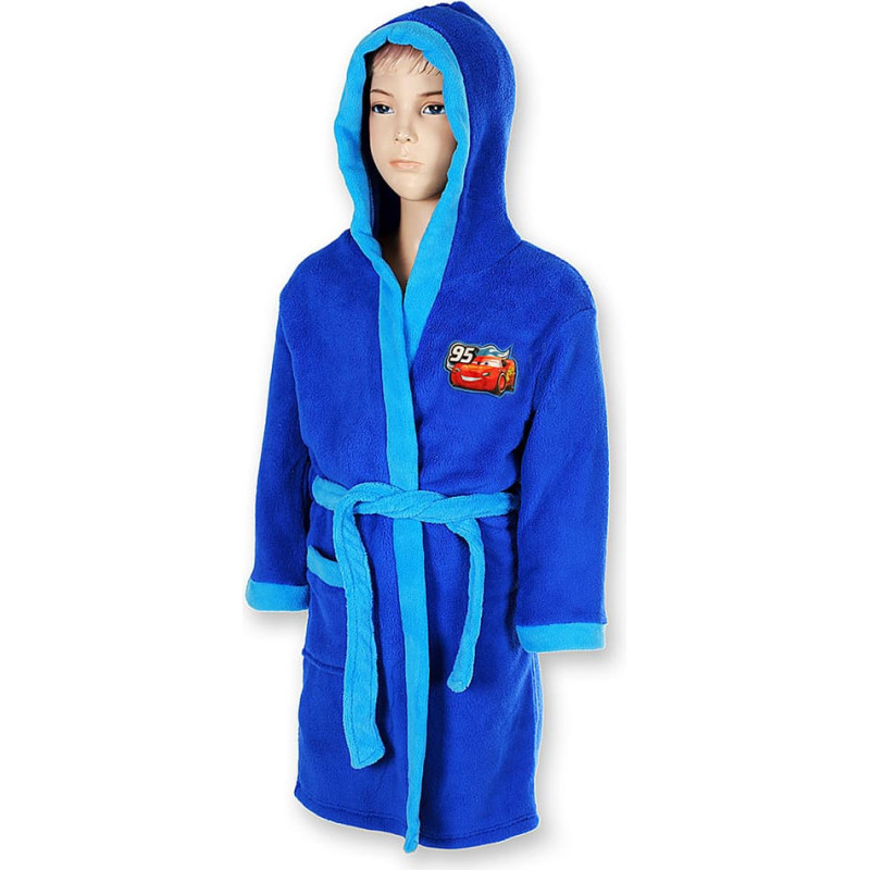 Bērnu plīša peldmētelis Cars Cars 104/110 4-5 gadi safīrs Lightning McQueen